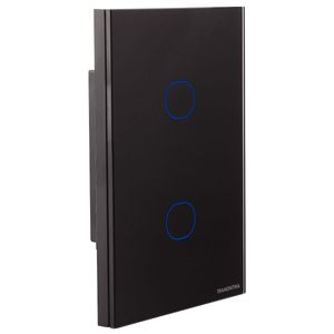 Interruptor Touch Wi-Fi Smart Tramontina Preto com 2 Canais