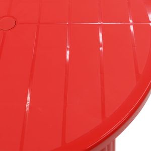 Mesa Tramontina Cassino 90 cm em Polipropileno Vermelho