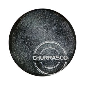 Prato Raso Tramontina Churrasco Carbon em Porcelana Decorada 25 cm