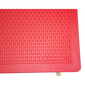 Mesa Tramontina Laura Rattan 70 cm em Polipropileno Vermelho com Pernas de Madeira