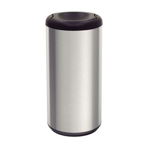 Lixeira Inox Tramontina Piemonte 40 Litros Scotch Brite e Tampa Basculante Preta