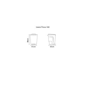 Lixeira T-Force 100 Litros Cinza Tramontina 92814210