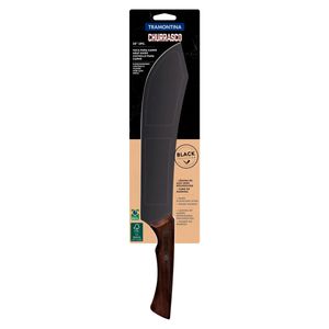 Faca para Carne Tramontina Churrasco Black Aço Inox Escurecido e Cabo de Madeira 10"