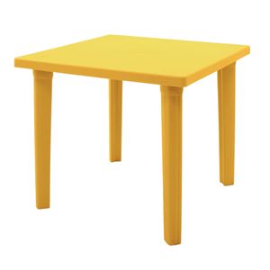 Mesa Tramontina Sancho 80 x 80 cm em Polipropileno Amarelo Summa