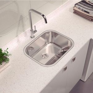 Tanque Tramontina Hera 34 L em Aço Inox Polido 50 x 40 cm com Válvula