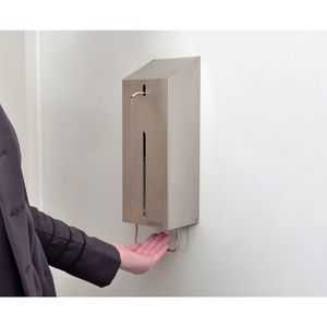 Dispenser para Sabão e Álcool Gel Tramontina em Aço Inox Scotch Brite e Recipiente em PET 1 Litro