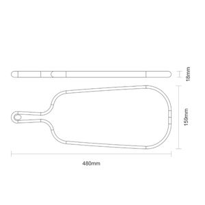 Tábua para Pão Tramontina Provence em Madeira Teca FSC com Cabo 48x19 cm