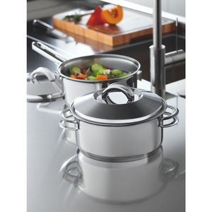 Panela Tramontina Solar Aço Inox Fundo Triplo com Tampa e Cabo 20 cm 2,9 Litros