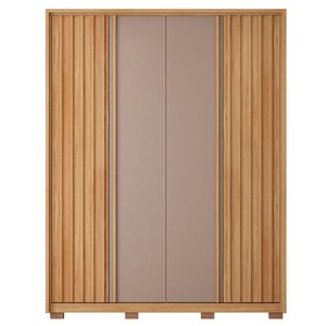Guarda Roupa Solteiro Apollo 4 Portas 3 Gavetas Caemmun - Buriti / fendi