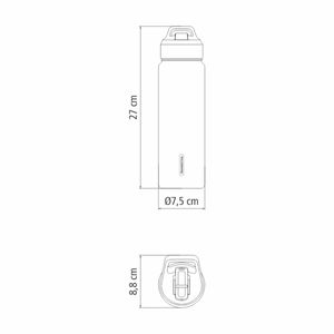 Garrafa Térmica Tramontina 650 ml Lilás com Canudo