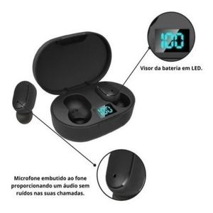 Fone ouvido LED Preto Caixinha Para Samsung A11