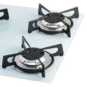 Cooktop A Gás 5 Bocas Mesa Vidro Fischer 1642 Branco Bivolt