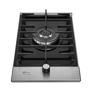 Cooktop A Gás 1 Boca Tripla Chama Platinium Com Trempe De Ferro Fundido Mesa Vidro Bivolt Fischer