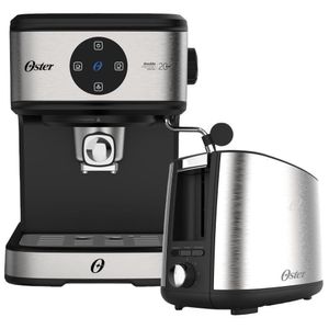 Kit Espresso Oster - Cafeteira Double E Torradeira Inox 220V