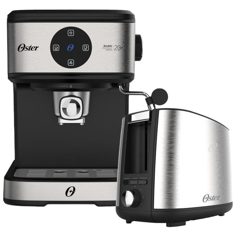 Cafeteira Expresso Oster Double Inox 220v - Kitost101