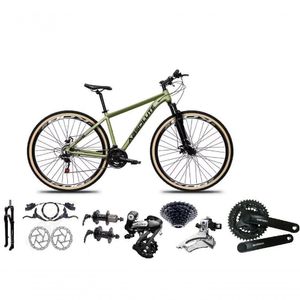Bicicleta Aro 29 Absolute Nero 5 Shimano Altus 24v Freios Hidráulicos Garfo Com Trava Pneu Com Faixa Oliva Tam 21