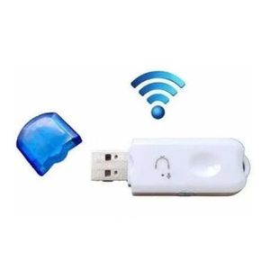 Adaptador Receptor Bluetooth Usb Pendrive Para Musica Em Radio Carro Branco /az
