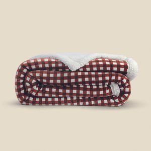 Edredom Sherpa Vichy Marrom - A\CASA