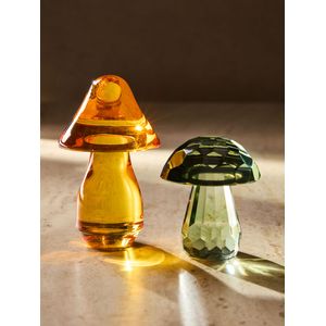 Adorno Cristal Cogumelo Âmbar - A\CASA