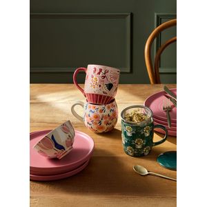 Prato para Lanche Daily Stoneware Rosa - A\CASA
