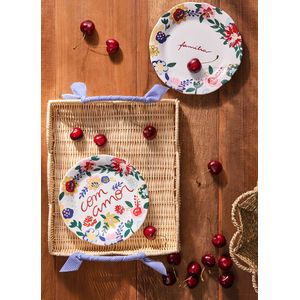 Prato para Lanche Blossom Stoneware - A\CASA