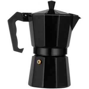 Cafeteira Italiana 6 Xícaras Café Chaleira Aluminio Preta Expresso BCS