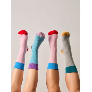 Meia Color Block Cinza - A\CASA