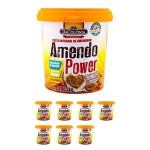 Kit Pasta de Amendoim Da Colônia Amendo Power Crunchy Integral 1.005kg com 8 unidades