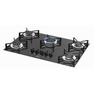 Cooktop a Gás 5 bocas Mesa Vidro Fischer 1642 - Preto