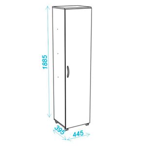 Armário em MDP com 1 Porta BRV Móveis - Branco