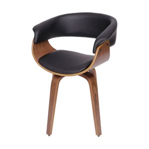Cadeira OR-1152 em Madeira Acolchoado Revestido em PU OR Design - Preto