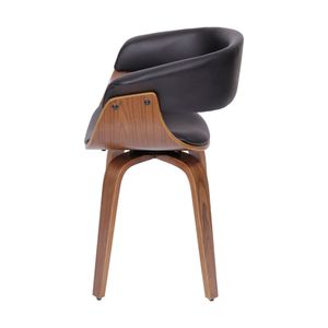 Cadeira OR-1152 em Madeira Acolchoado Revestido em PU OR Design - Preto