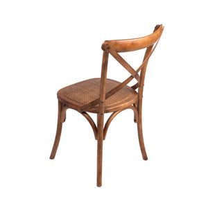 Cadeira OR-1150 em Madeira e Assento em Rattan OR Design - Madeira Escura