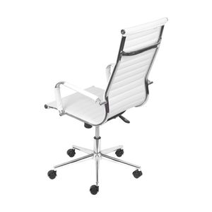 Cadeira OR-3301 Alta Corino com Base de Rodízio OR Design - Branco