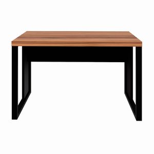 Mesa Escrivaninha Retangular Office 120cm Pé Quadro Web Office - Nogal/Preto