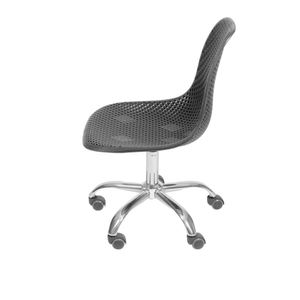 Cadeira OR-1119R em Polipropileno com Base Cromada e Rodízio OR Design - Preto
