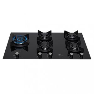 Cooktop 5 Bocas Tripla Chama Infinity Mesa Vidro Fischer - Preto