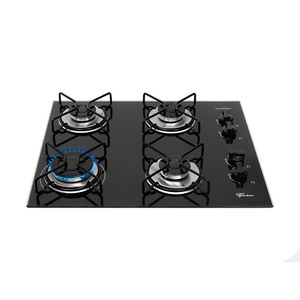 Cooktop a Gás 4 Bocas Fit Line Trempe Esmaltada Aramado Fischer - Preto