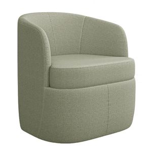 Poltrona Decorativa Design Moderno Bel Sala de Estar Base Giratória Bouclê Verde Oliva G33 - Gran Belo