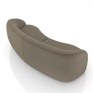 Sofá Decorativo Sala de Estar Bipartido 240cm Clarke Veludo Castor G45 - Gran Belo