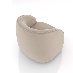 Kit 2 Poltronas Decorativas  Sala de Estar Clarke Veludo Bege G45 - Gran Belo
