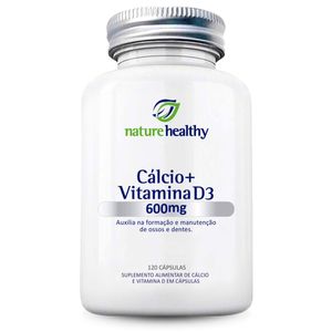Suplemento Alimentar Nature Healthy Cálcio 600Mg + Vitamina D3 1000Ui - 120 Caps