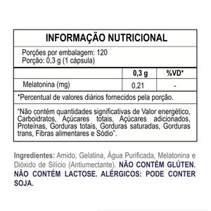 Suplemento Alimentar Nature Healthy Melatonina 210Mcg - 120 Caps