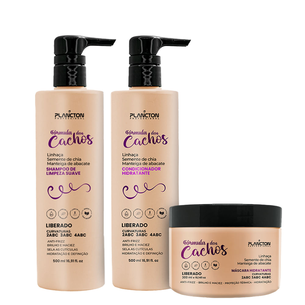 Shampoo para Cabelos Cacheados - Nova Fórmula dos Cachos - Plancton Profissional - 500ml