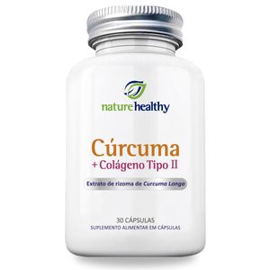 Suplemento Alimentar Nature Healthy Extrato De Rizomas De Curcuma Longa 130Mg + Colágeno Tipo II 40Mg - 30 Caps