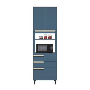 Paneleiro Torre Quente Herval Manhattan, MDP, 2 Portas e 3 Gavetas, Azul Orion
