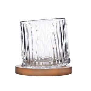 2 Copos para Whisky com 2 Bases de Bambu 300ml Kenya