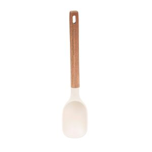Colher de Arroz de Silicone com Cabo em Acácia Spicy Bege