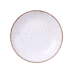 Jogo de Pratos Tramontina Rústico Marrom 12 Peças em Porcelana Decorada