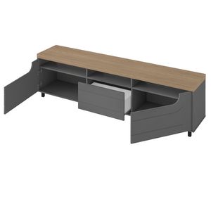 Rack para TV até 85 2 Portas 1 Gaveta Artely Mercury - Carvlh / Grafit